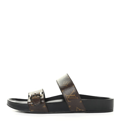 Louis Vuitton Monogram Bom Dia Mule Sandals 40 Black 1 of 4