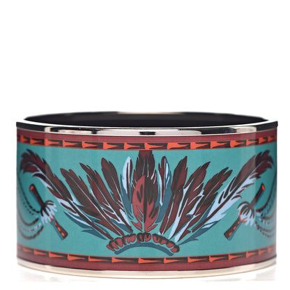 Hermes Enamel Printed Extra Wide Brazil Bracelet 65 Veneneux 1 of 6