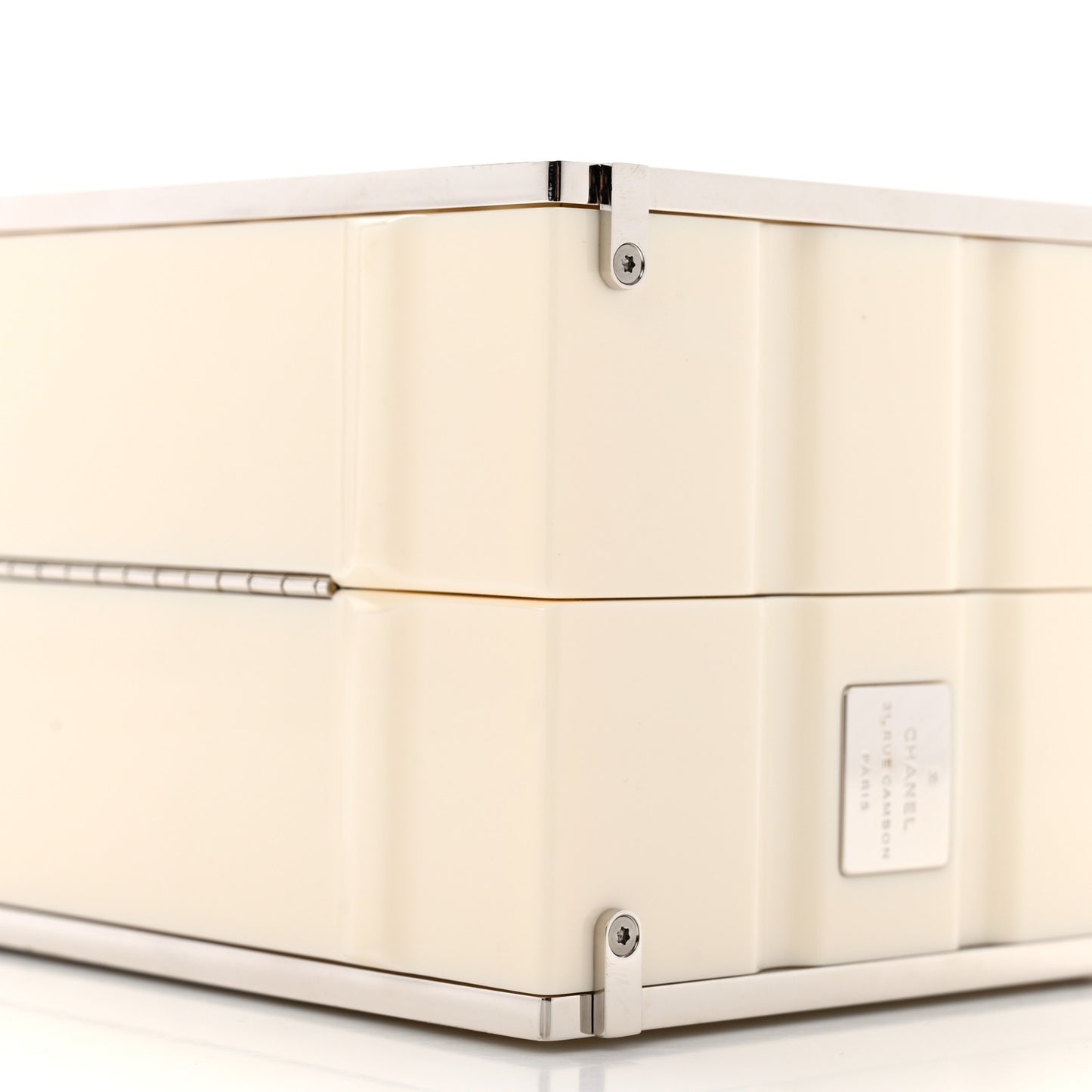 Resin Enamel CC Shopping Container Minaudiere Clutch  Black White Red