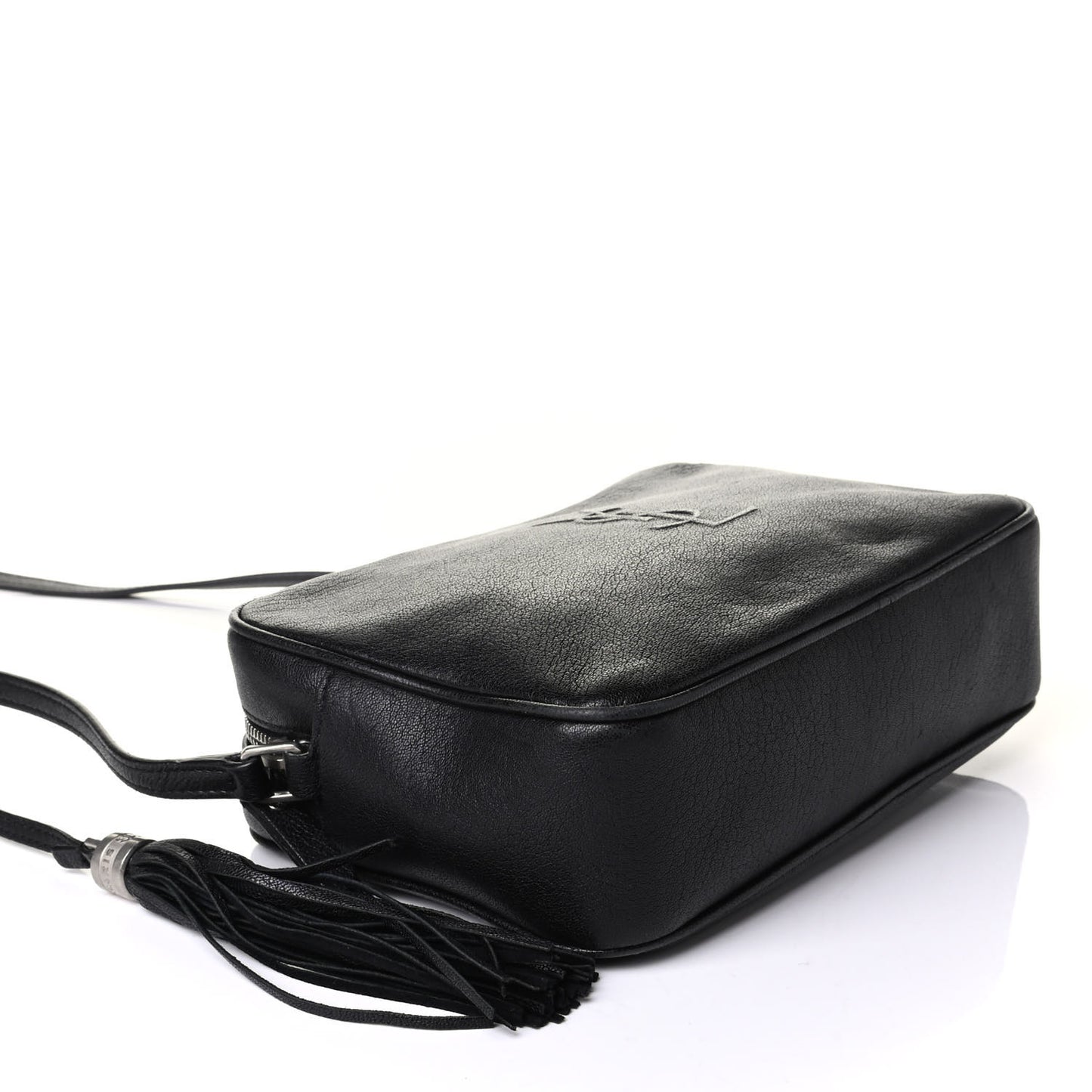 Lambskin Monogram Embossed Small Lou Camera Bag Black