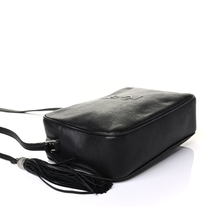 Saint Laurent Lambskin Monogram Embossed Small Lou Camera Bag Black 4 of 8