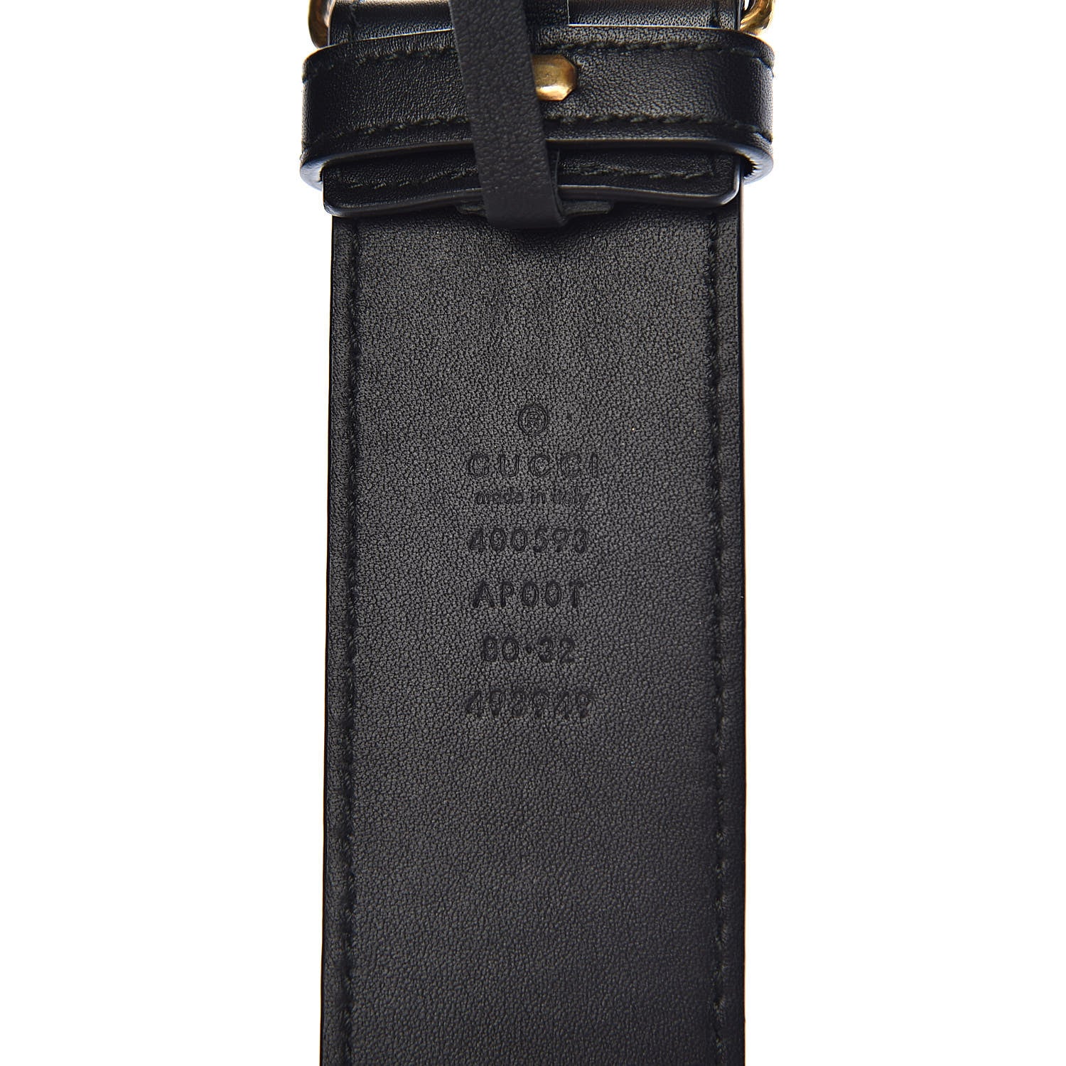 Gucci Calfskin Double G 40mm Belt 80 32 Black 4 of 7