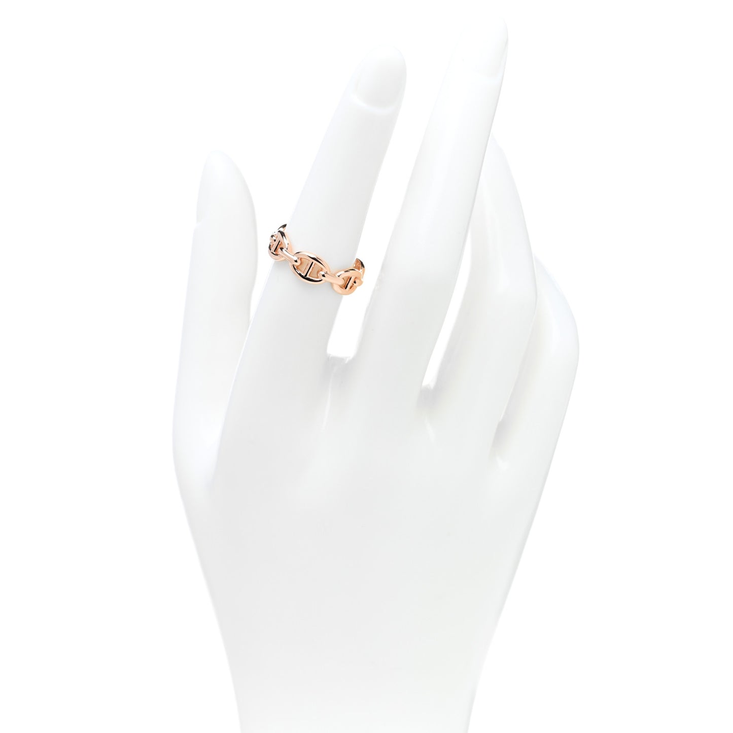 18K Rose Gold PM Chaine d'Ancre Enchainee Ring 53 6.5