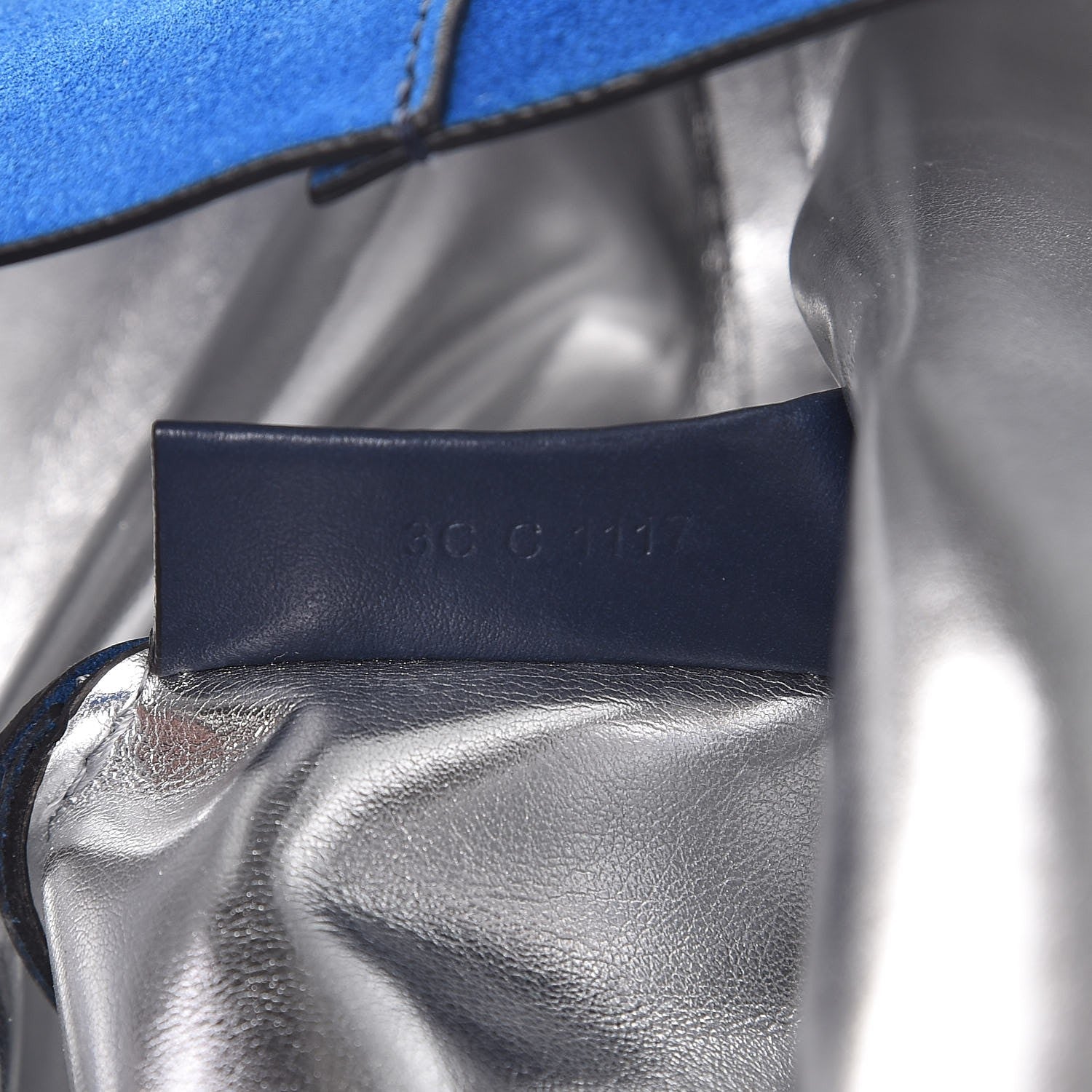 Givenchy Metallic Calfskin Suede Ombre Large Reversible Antigona Tote Blue Silver 8 of 8