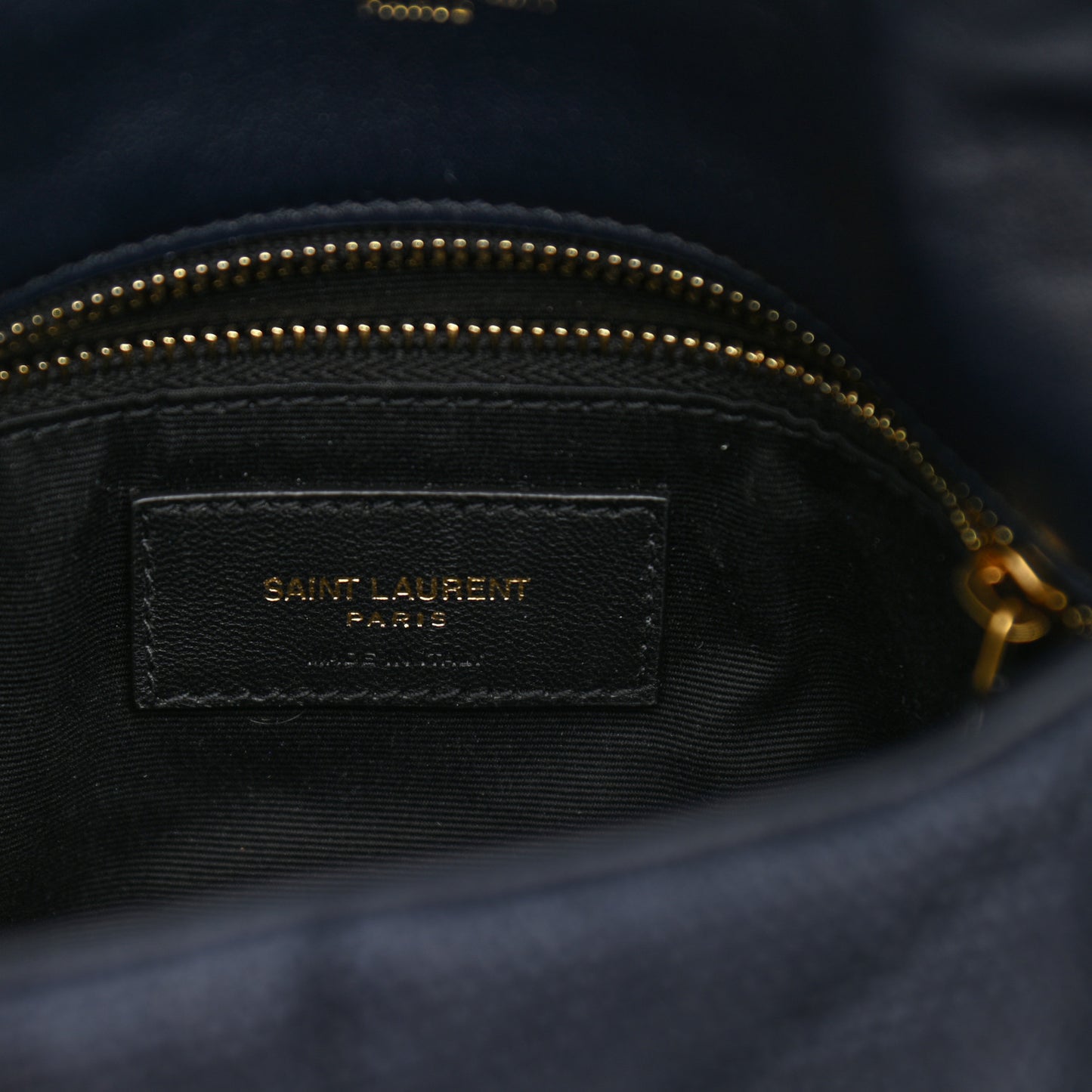 Canvas Quilted Loulou Puffer Monogram Chain Satchel Marine