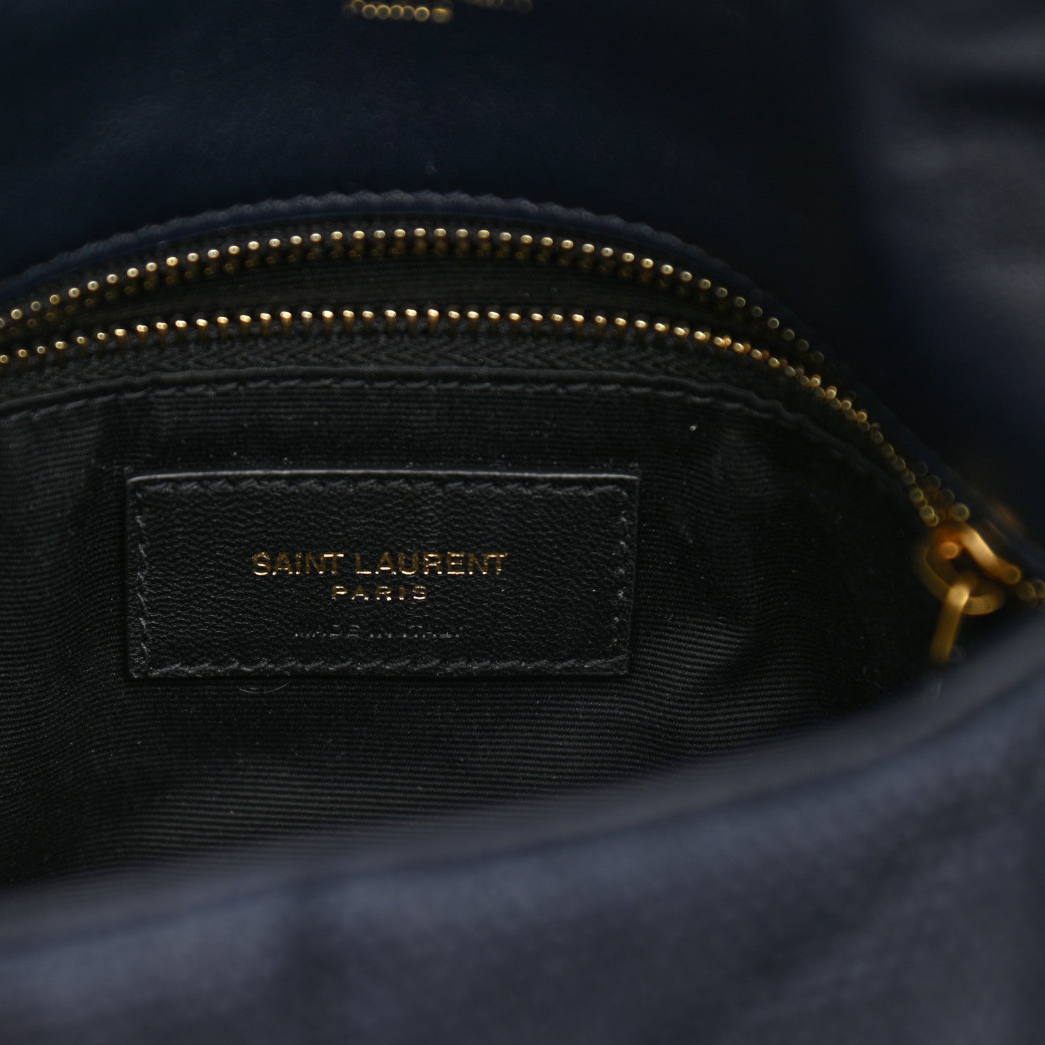 Saint Laurent Canvas Quilted Loulou Puffer Monogram Chain Satchel Marine 7 of 11