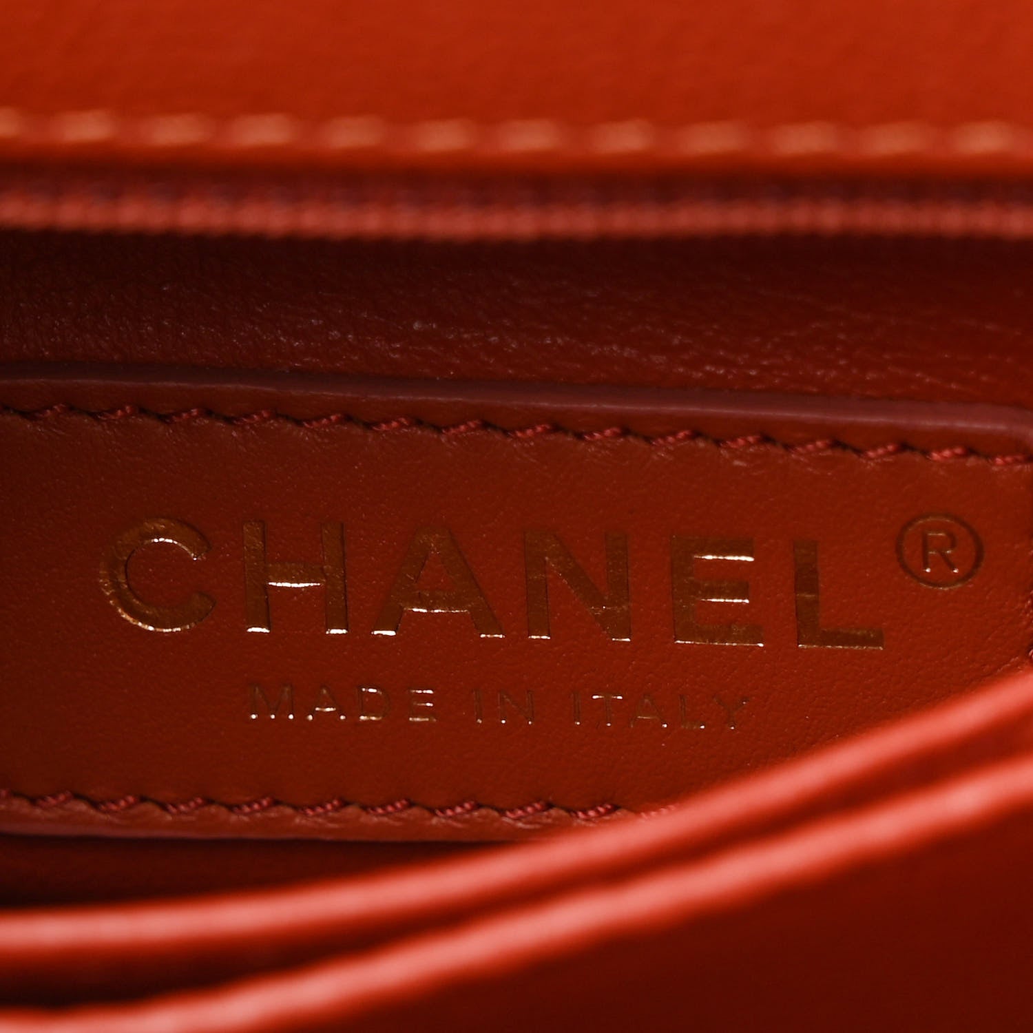 Chanel Caviar Quilted Mini Coco Handle Flap Dark Orange 6 of 12