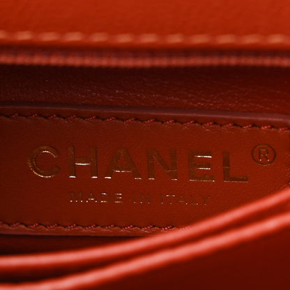 Chanel Caviar Quilted Mini Coco Handle Flap Dark Orange 6 of 12