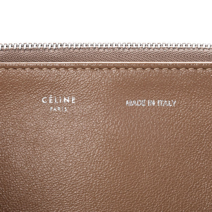 Celine Drummed Calfskin Suede Double Zip Trapeze Sand 6 of 6