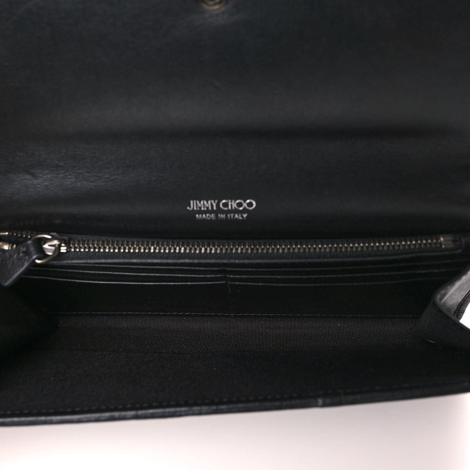 Jimmy Choo Glitter Milla Wallet on Chain Black Anthracite 5 of 8