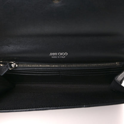 Jimmy Choo Glitter Milla Wallet on Chain Black Anthracite 5 of 8