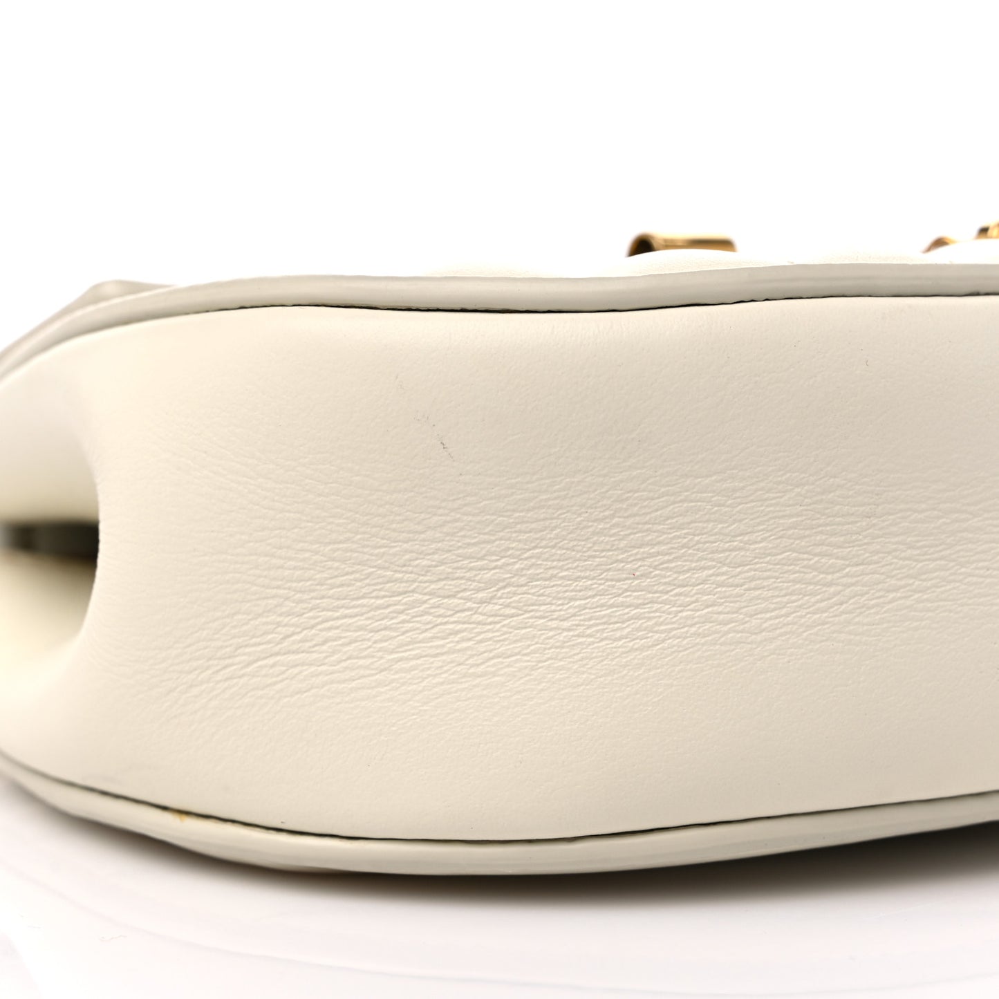 Calfskin Quilted Mini Drew Bijou Shoulder Bag Natural White
