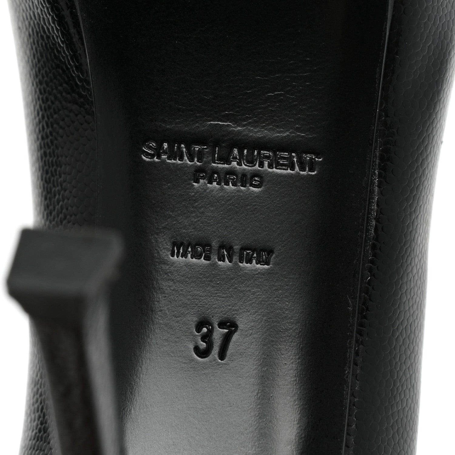 Saint Laurent Vernigolf Tribute Two 80 Platform Pumps 37 Black 6 of 8