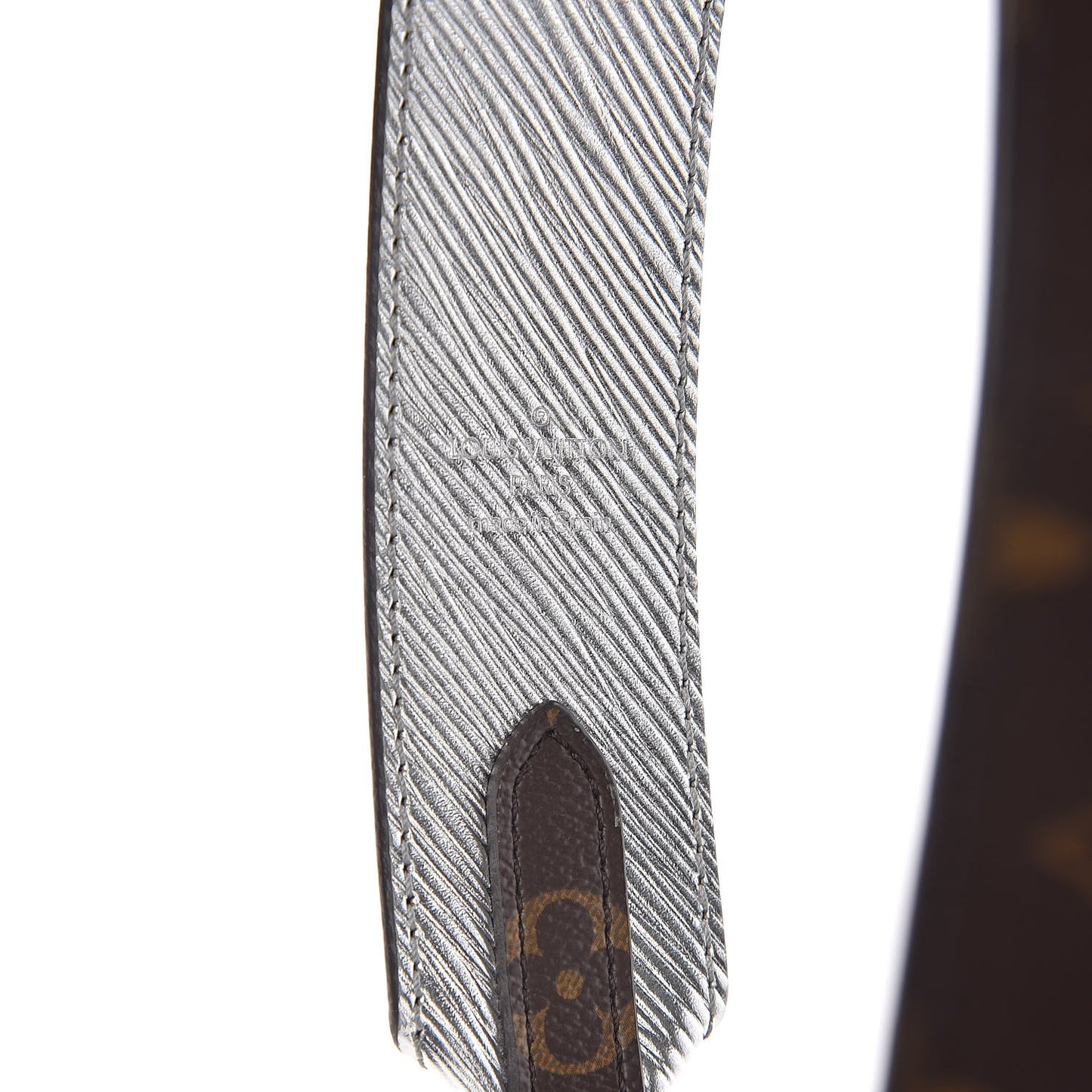 Epi Monogram Bandouliere Shoulder Strap Silver