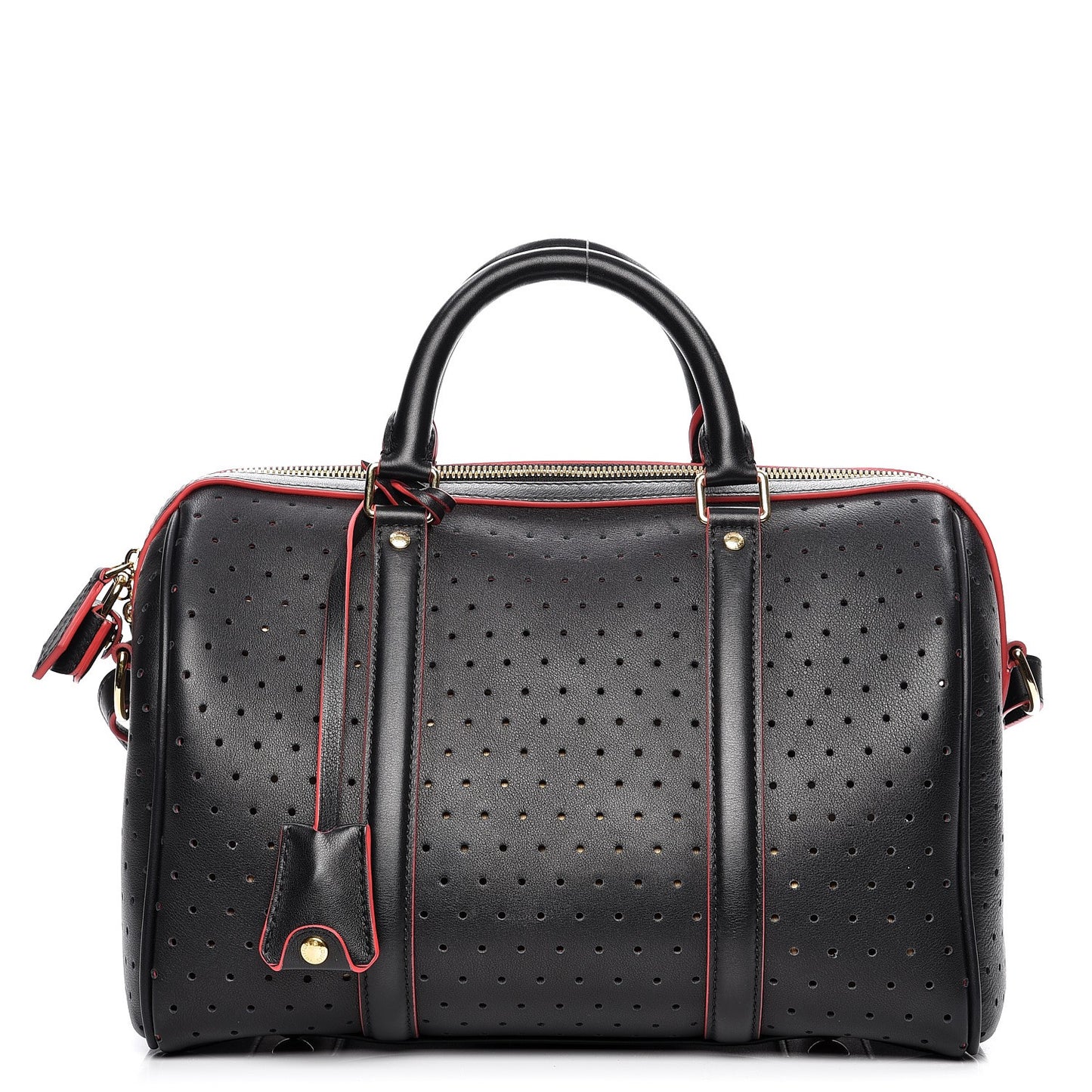 Veau Soie Calfskin Perforated SC Bag PM Black