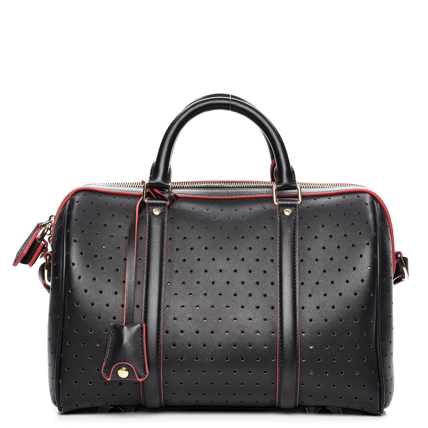 Louis Vuitton Veau Soie Calfskin Perforated SC Bag PM Black 1 of 7