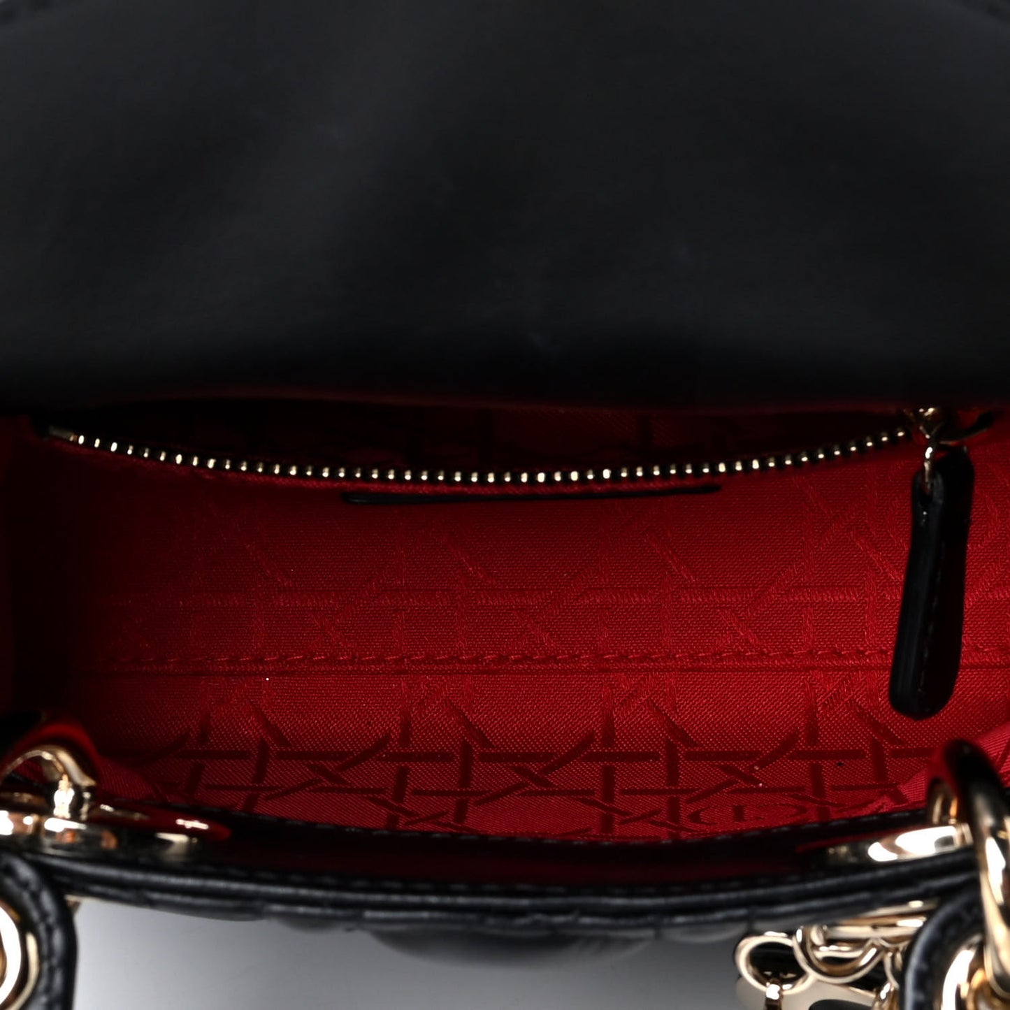 Lambskin Cannage Mini Lady Dior Black