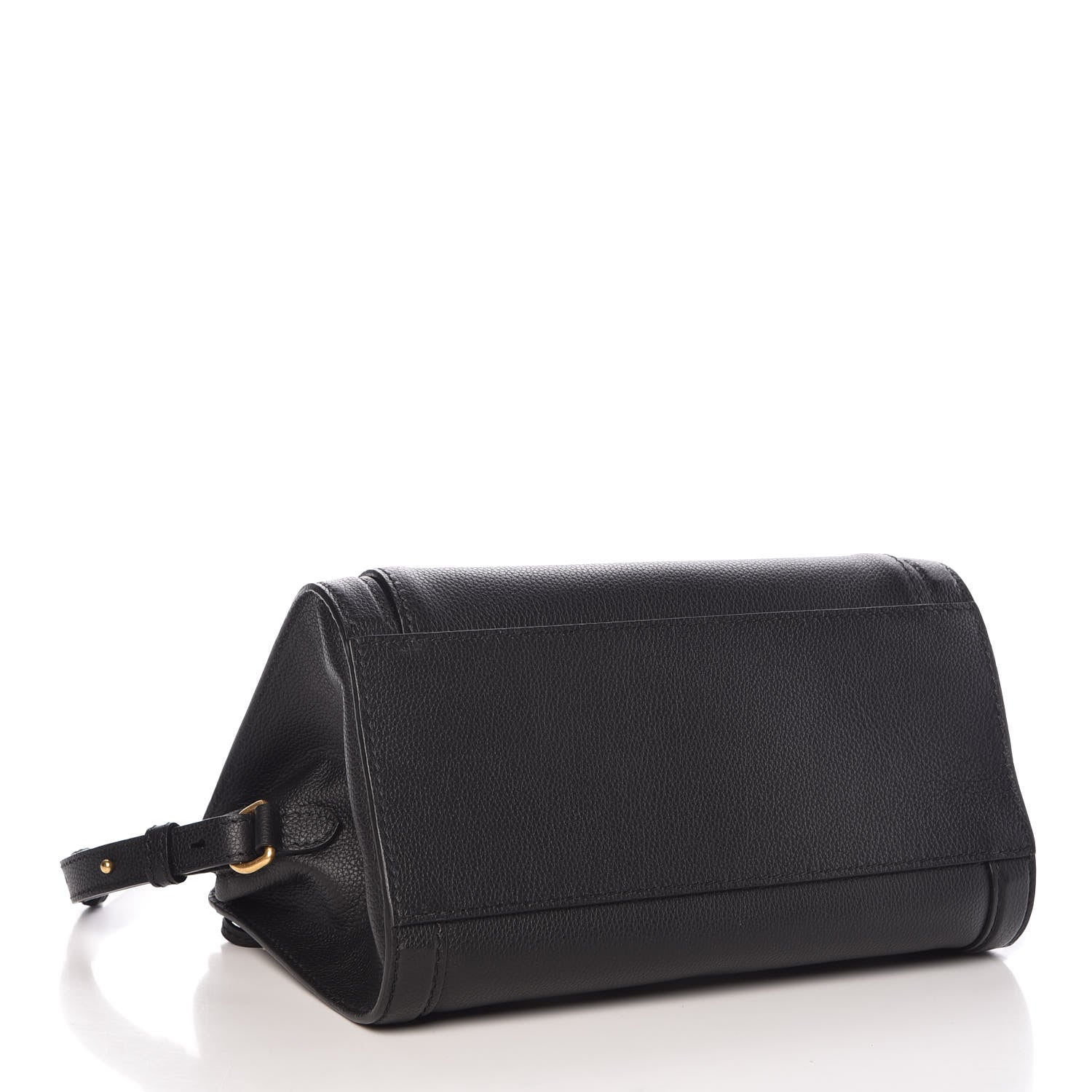 Alexander McQueen Pebbled Calfskin Padlock Pocket Tote Black 5 of 10