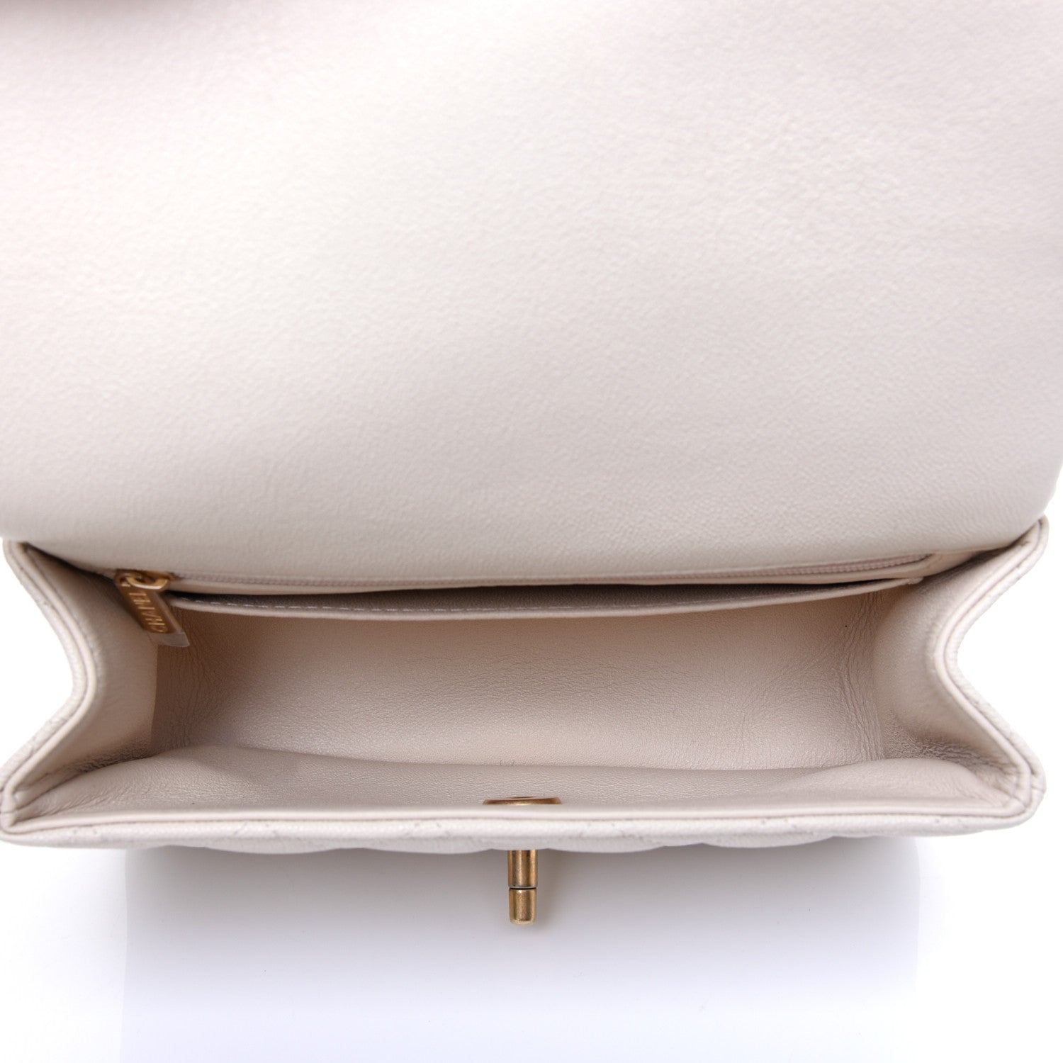 Chanel Caviar Quilted Mini Top Handle Rectangular Flap Beige 5 of 11
