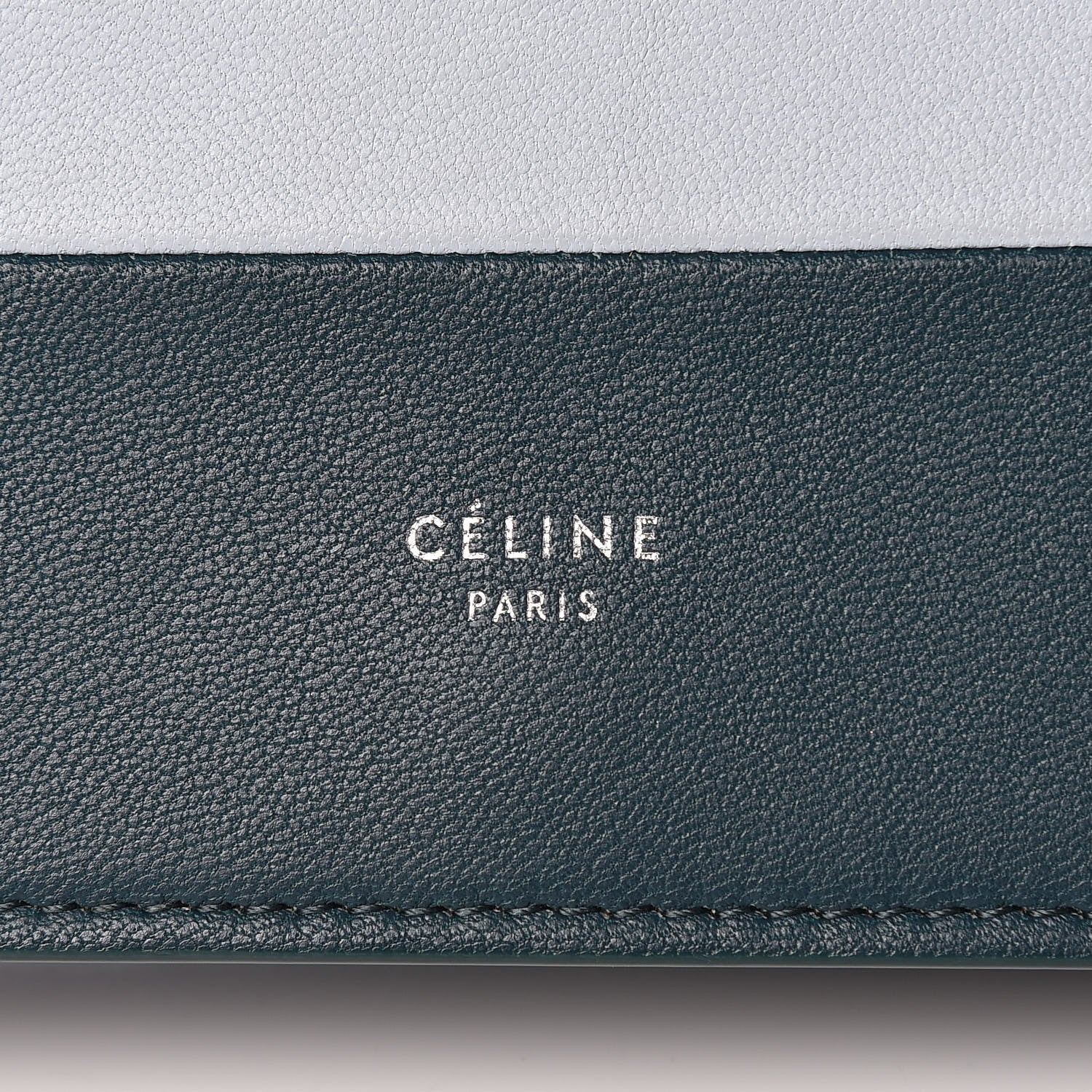Celine Smooth Lambskin Frame Evening Chain Clutch Mineral Dark Green 6 of 15