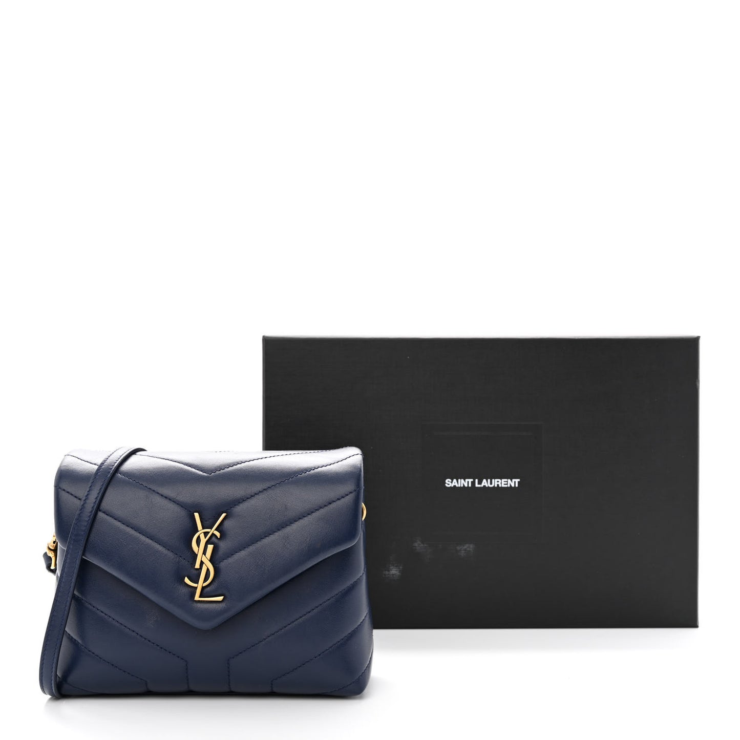 Calfskin Y Quilted Monogram Toy Loulou Crossbody Bag Denim