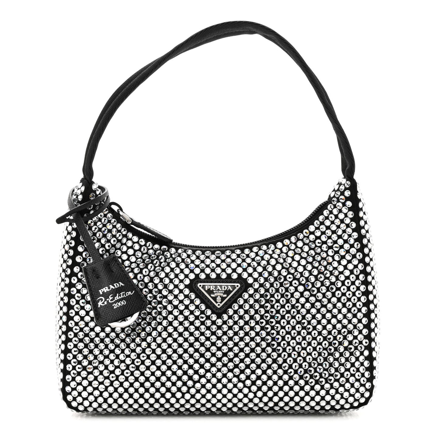 Satin Crystal Mini Re-Edition 2000 Bag Cristal