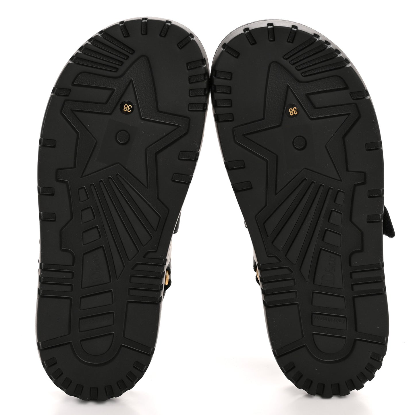 Lambskin Dioract 10mm Sandals 38 Black