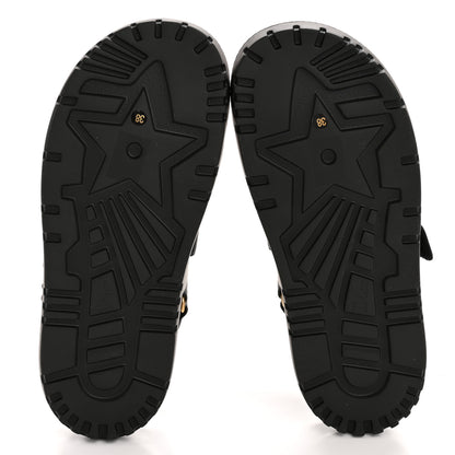 Christian Dior Lambskin Dioract 10mm Sandals 38 Black 6 of 9