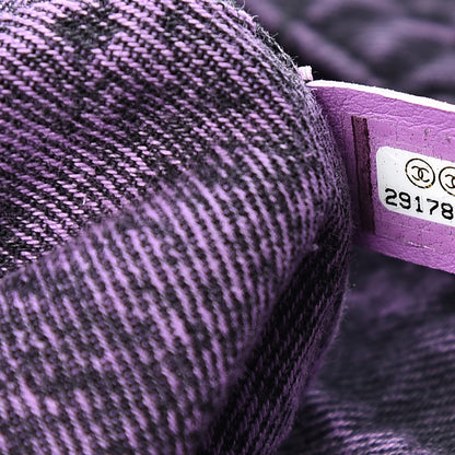 Chanel Denim Quilted Denimpression Flap Purple Black 6 of 10