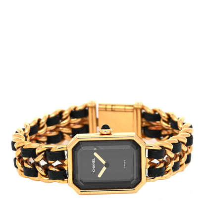 Chanel Stainless Steel Lambskin 20mm Chain Premiere Quartz Watch Gold L 2 of 4
