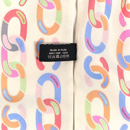 Chanel Silk CC Twilly Hair Tie White Multicolor 4 of 4