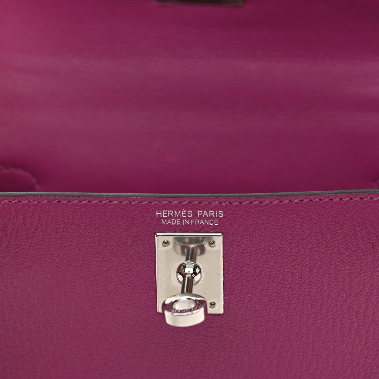 Hermes Chevre Mysore Mini Kelly Sellier 20 Rose Pourpre 6 of 13