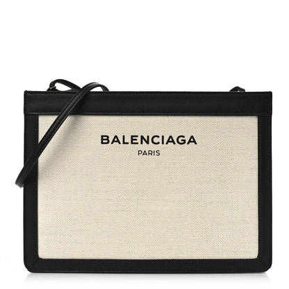 Balenciaga Cotton Canvas Pochette Crossbody Bag Black 1 of 9