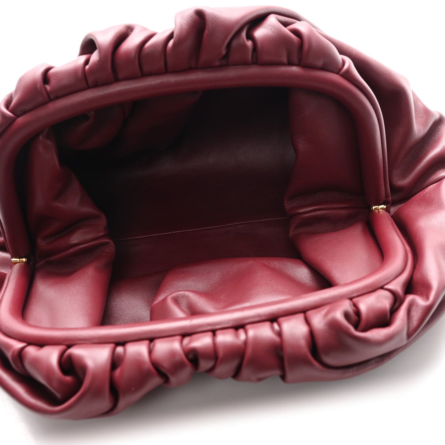 Smooth Butter Calf The Pouch Oversized Clutch Bordeaux