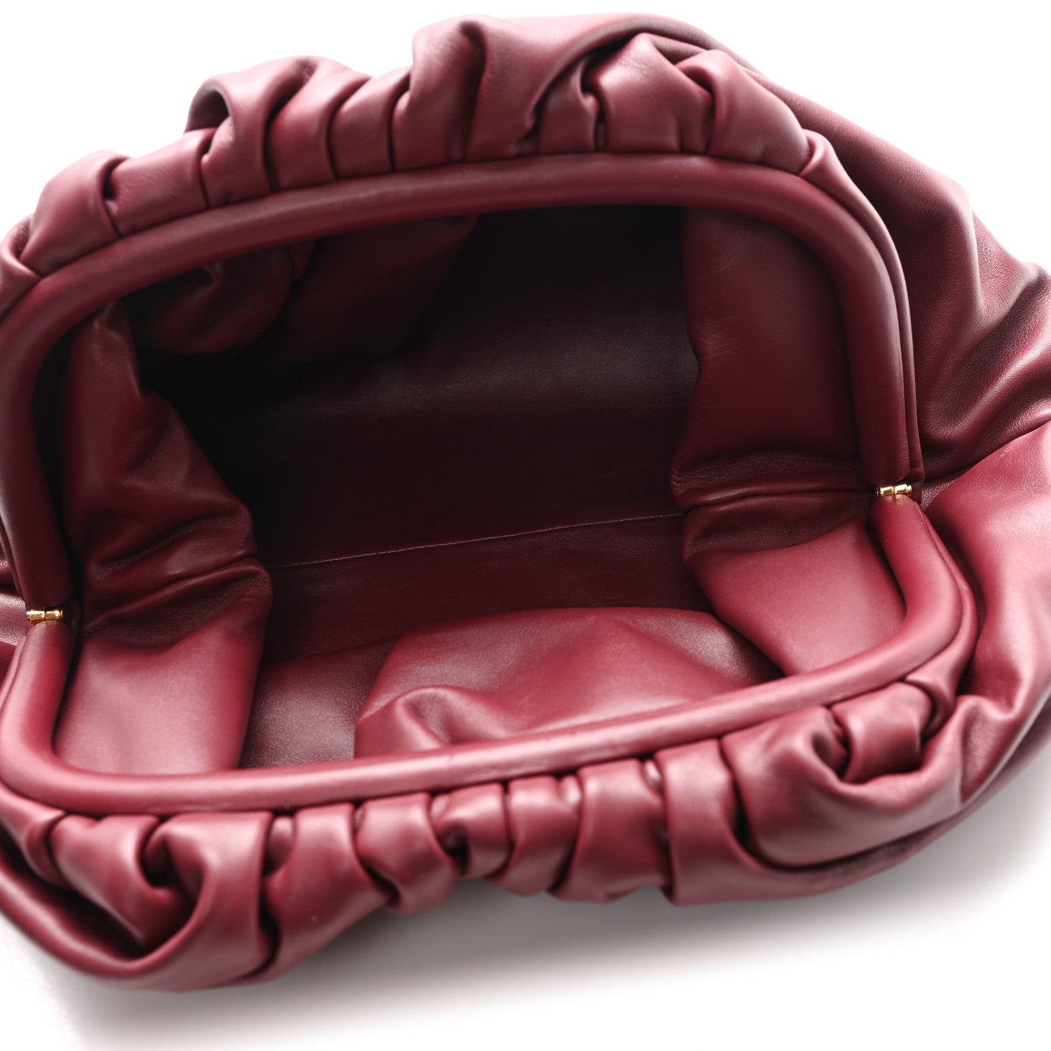 Bottega Veneta Smooth Butter Calf The Pouch Oversized Clutch Bordeaux 5 of 7