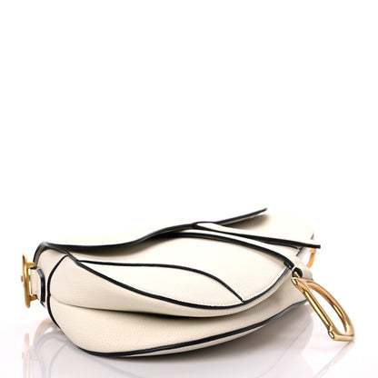Christian Dior Grained Calfskin Saddle Bag White 4 of 18