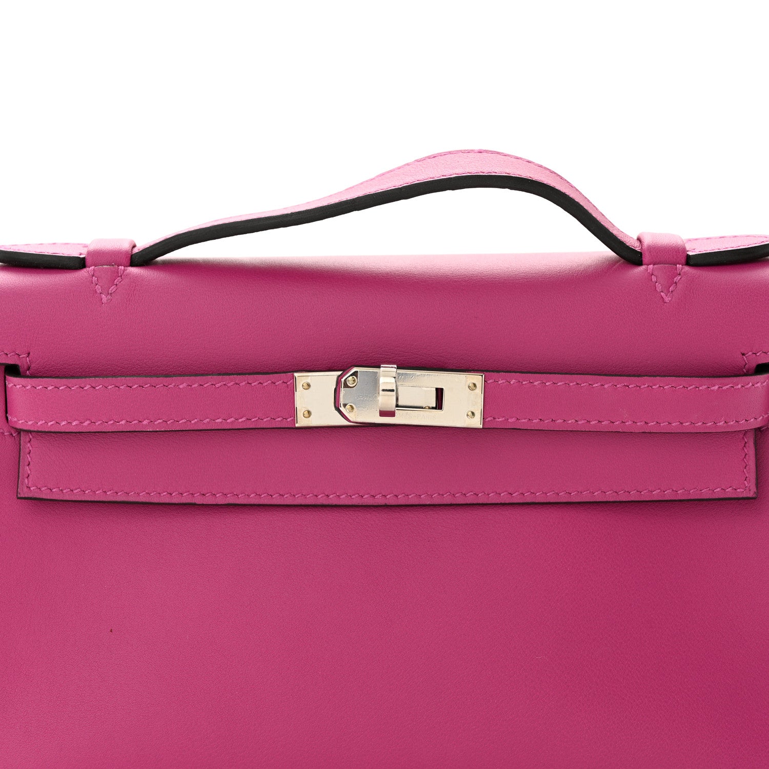 Hermes Swift Kelly Pochette Clutch Rose Pourpre 7 of 11