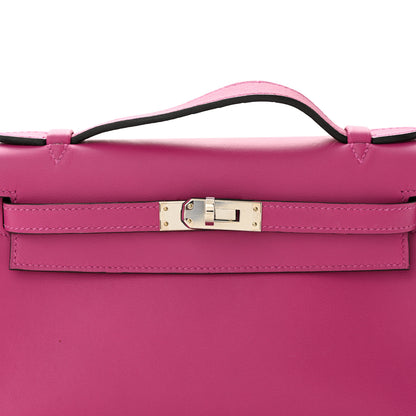 Hermes Swift Kelly Pochette Clutch Rose Pourpre 7 of 11