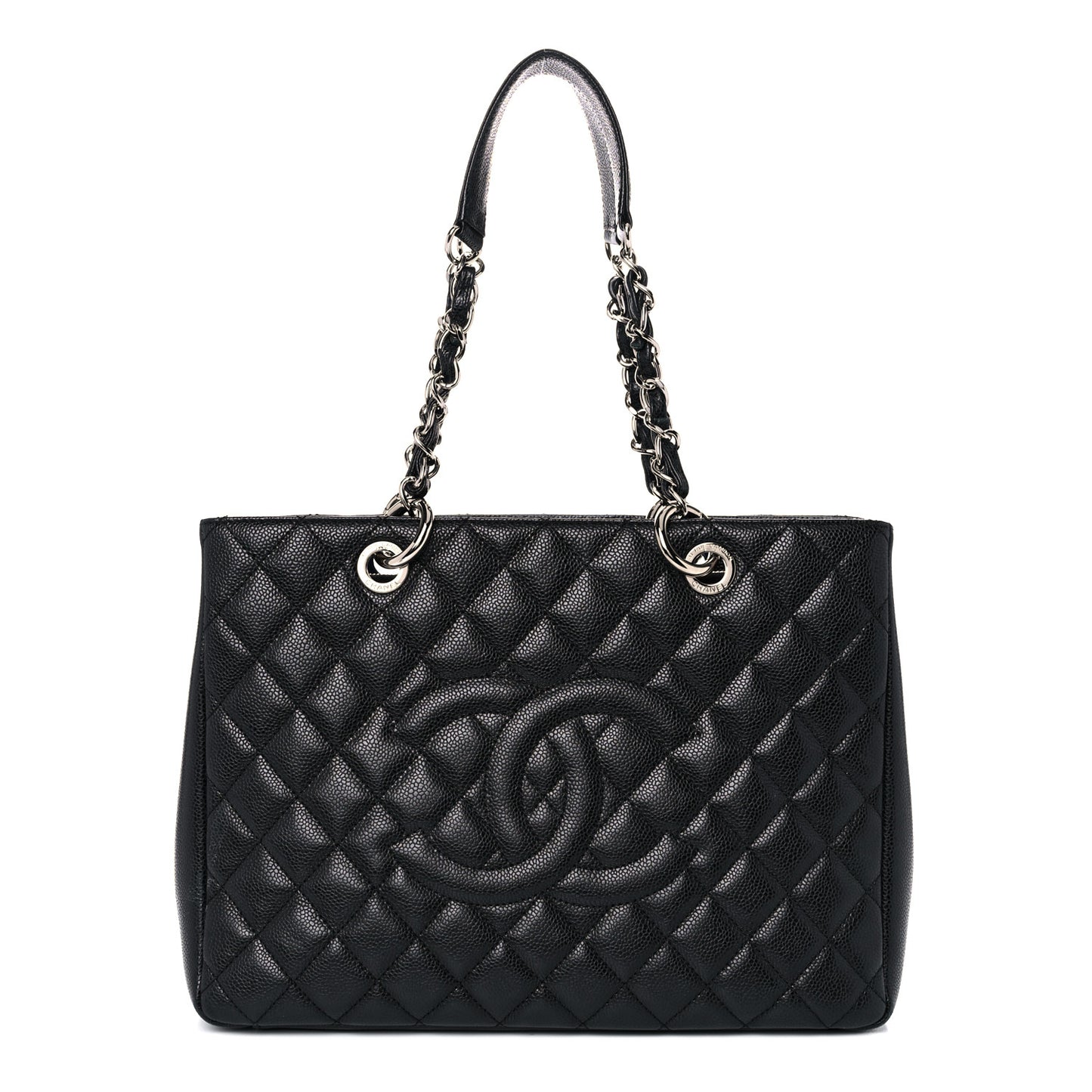 Caviar Quilted Grand Shopping Tote GST Black