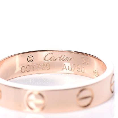 Cartier 18K Pink Gold 3.5mm LOVE Wedding Band Ring 50 5.25 4 of 5