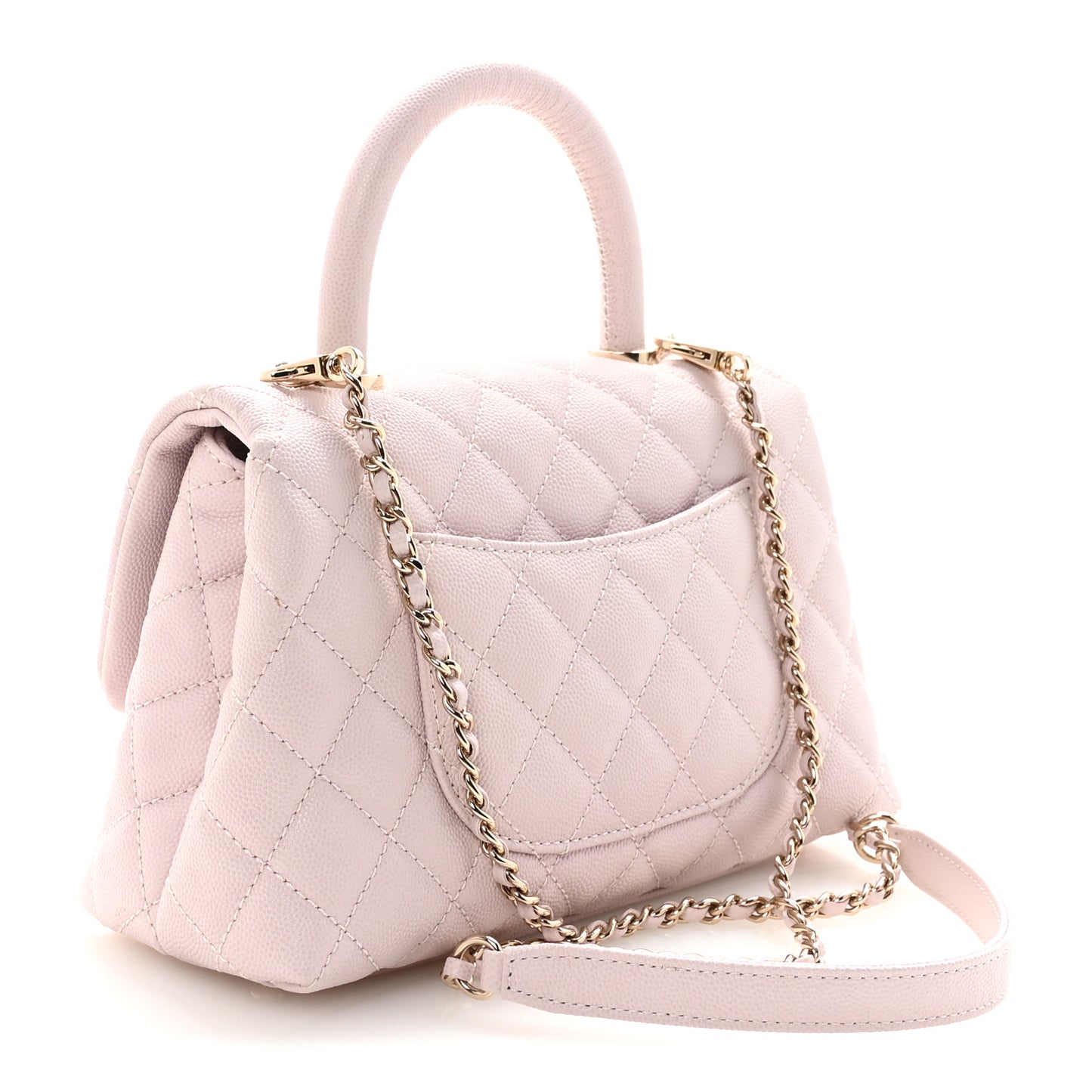 Caviar Quilted Mini Coco Handle Flap Lilas Lilac