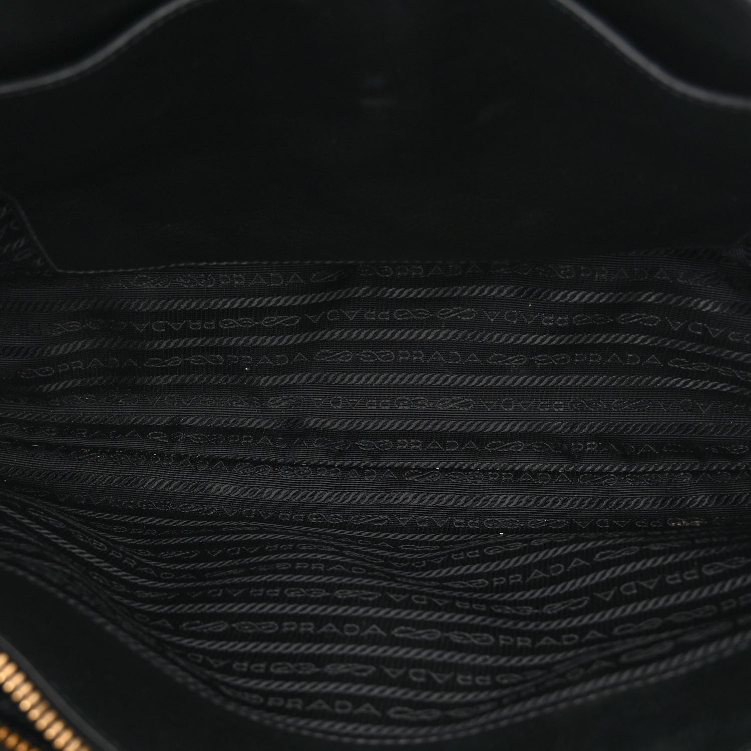 Prada Glace Calfskin Embossed Logo Tote Black 5 of 11