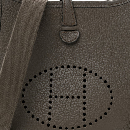 Hermes Taurillon Clemence Evelyne TPM Gris Meyer 8 of 12