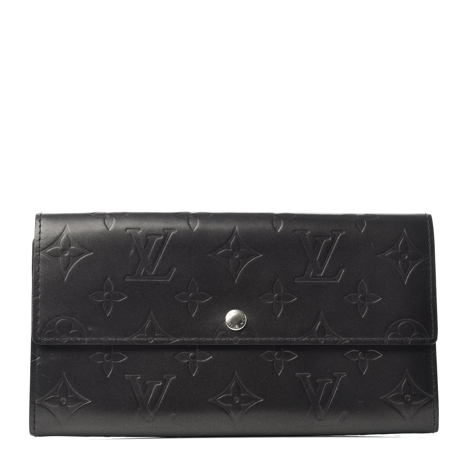 Louis Vuitton Mat Monogram Sarah Wallet Gris 1 of 6