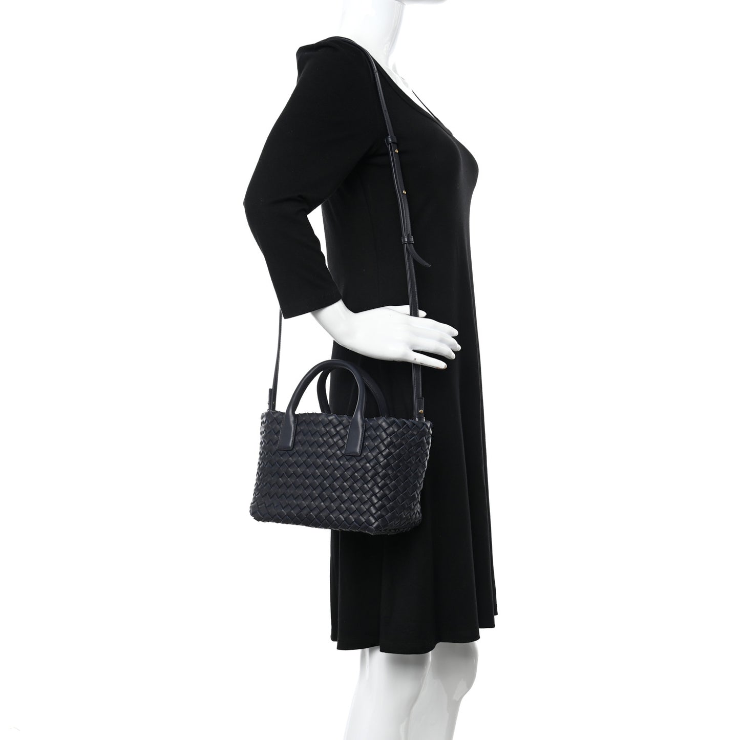 BOTTEGA VENETA Nappa Intrecciato Mini Cabat Black
