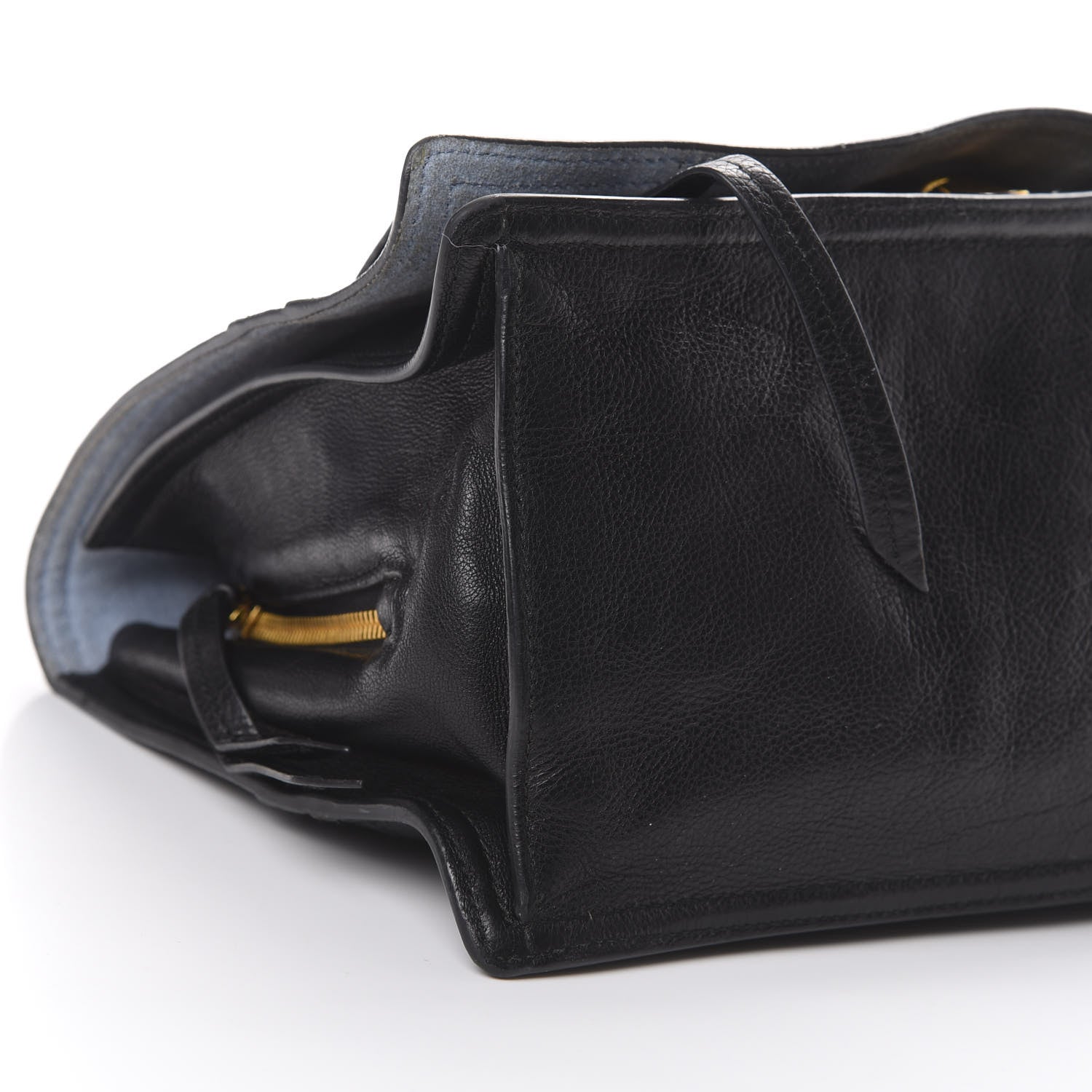 Prada Glace Calfskin Etiquette Flap Shoulder Bag Black 15 of 21