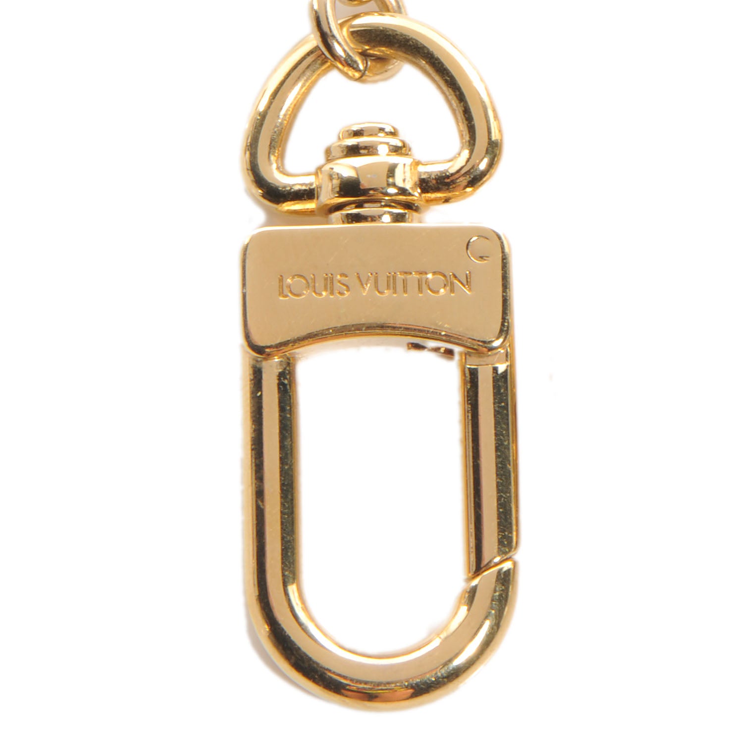 Louis Vuitton Metal Pochette Extender Key Ring Chain Gold 3 of 4