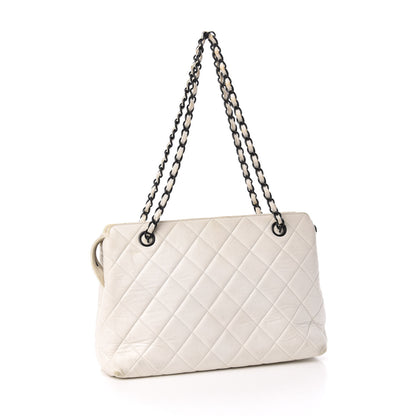Chanel Lambskin Quilted Shoulder Bag White 3 of 14