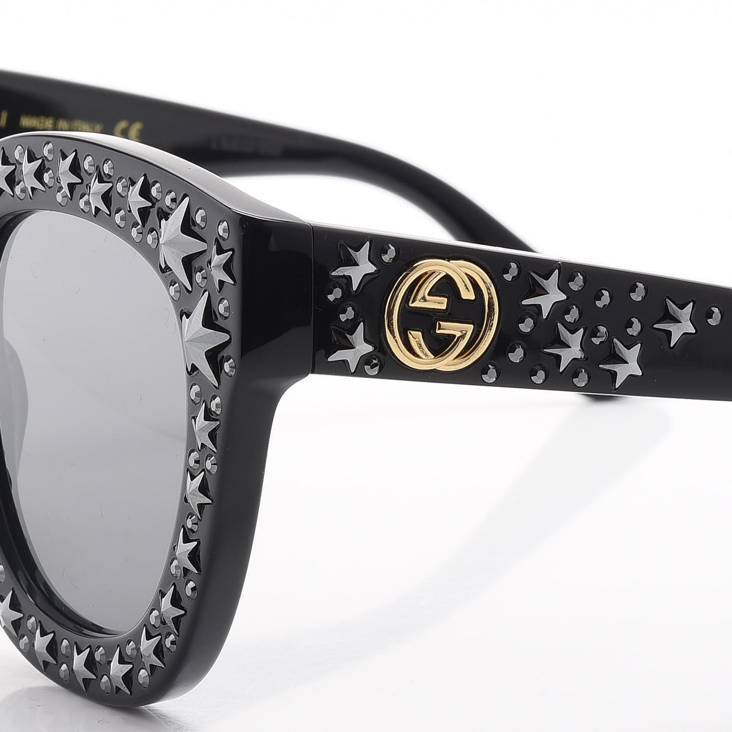 Acetate Stars Cat Eye Sunglasses GG0116S Black