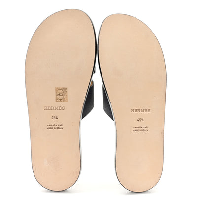 Hermes Epsom Mens Izmir Sandals 45.5 Marine 6 of 10